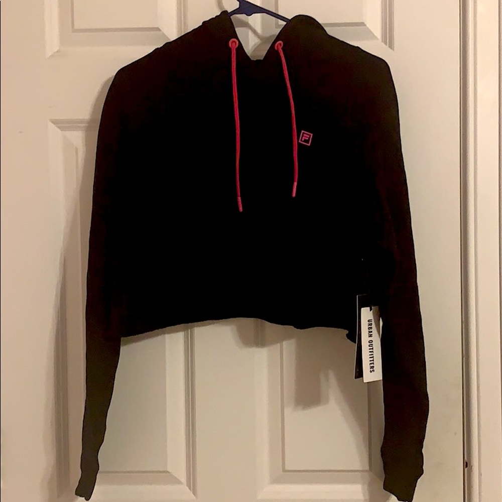 Urban Outfitters Cropped Fila Hoodie